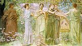 Thomas Dewing Famous Paintings - The Days